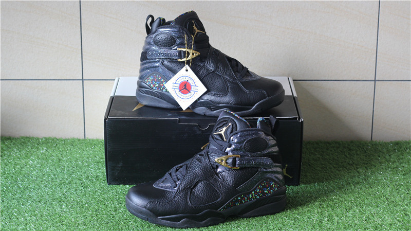 Authentic Air Jordan 8 Retro CHAMPIONSHIP PACK \"CONFETTI\" Cigar 8